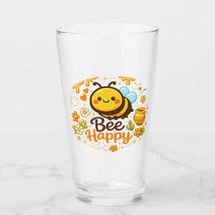 Bee Happy Glass