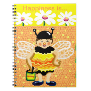 bee happy happiness diary notebook