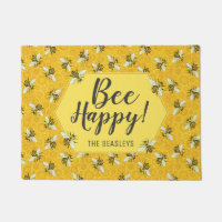 Bee Happy Honeybees and Honeycomb | Family Name