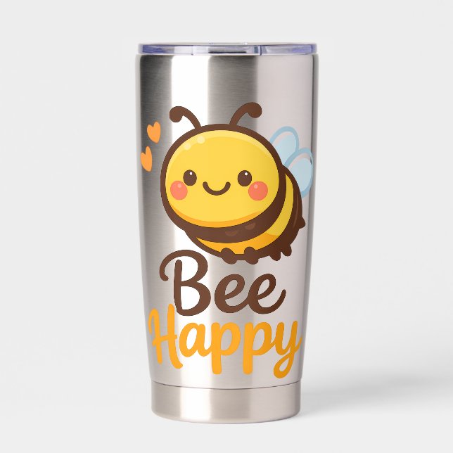 Bee Happy Insulated Tumbler (Front)