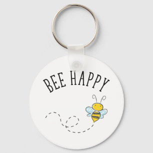 Bee Happy Key Ring