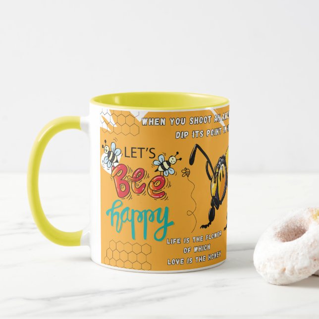 Bee happy mug (With Donut)