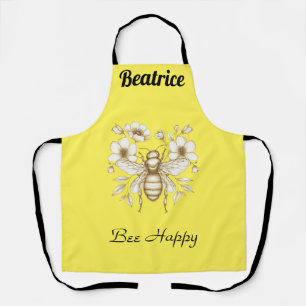Bee Happy Personalised Apron
