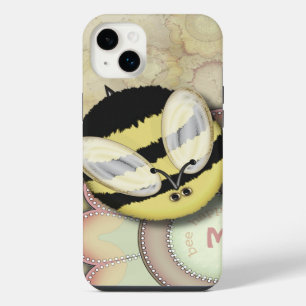 Bee Happy Personalised Monogram iPhone 14 Plus Case