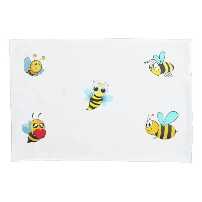 Bee Happy Pillowcase (Front)