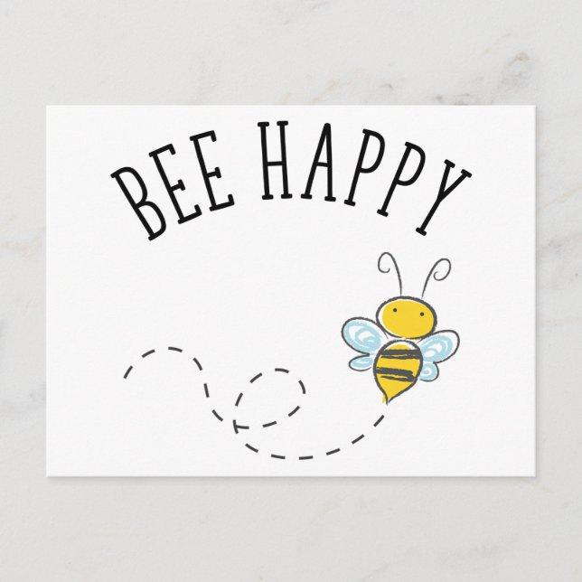 Bee Happy Postcard (Front)