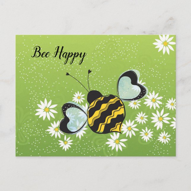 Bee Happy Postcard (Front)