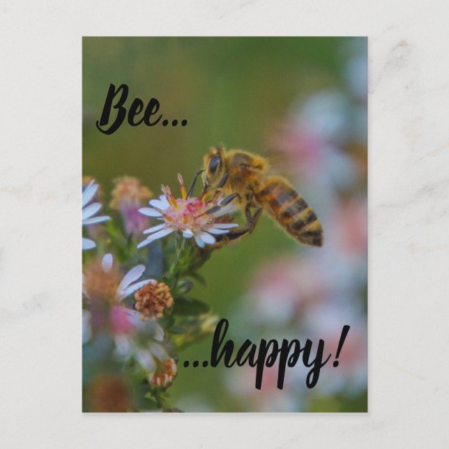 Bee Happy Postcard (Front)