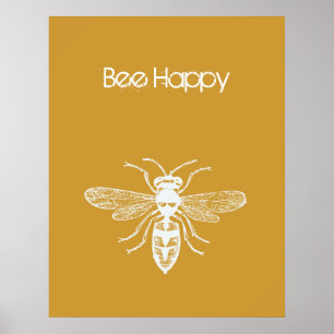 Bee Happy Poster