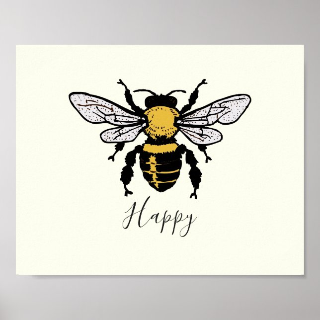 Bee Happy Poster (Front)