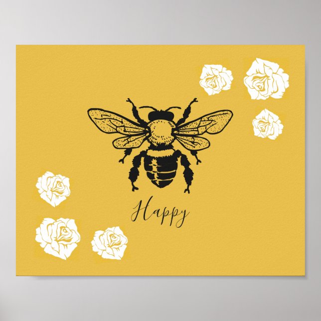 Bee Happy Poster (Front)