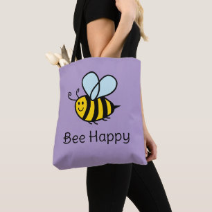 Bee Happy shoulder tote bag for apiarist