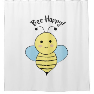 Bee Happy Shower Curtain