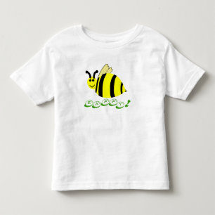 Bee Happy Smiling Yellow Bumble Bee Candy Bits Toddler T-Shirt