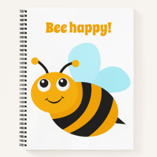 Bee happy Spiral Notebook