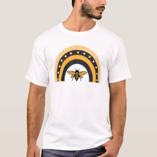 Bee Happy Spring Bees Rainbow Grandma Mum Woman Fu T-Shirt