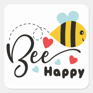 Bee Happy Sticker