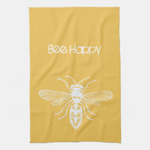 Bee Happy Tea Towel