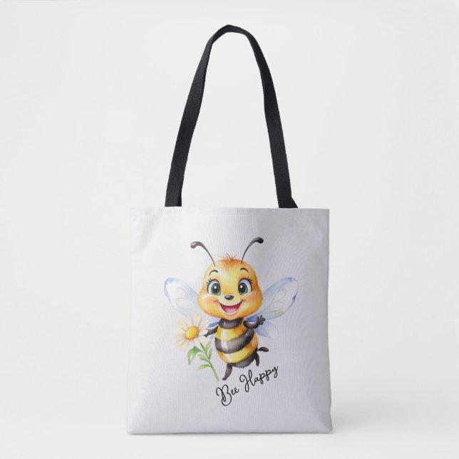 Bee Happy Tote Bag (Front)