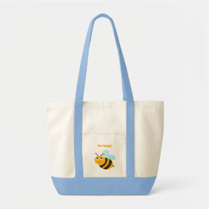 Bee happy Tote bags