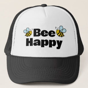 Bee Happy trucker hat for beekeeper