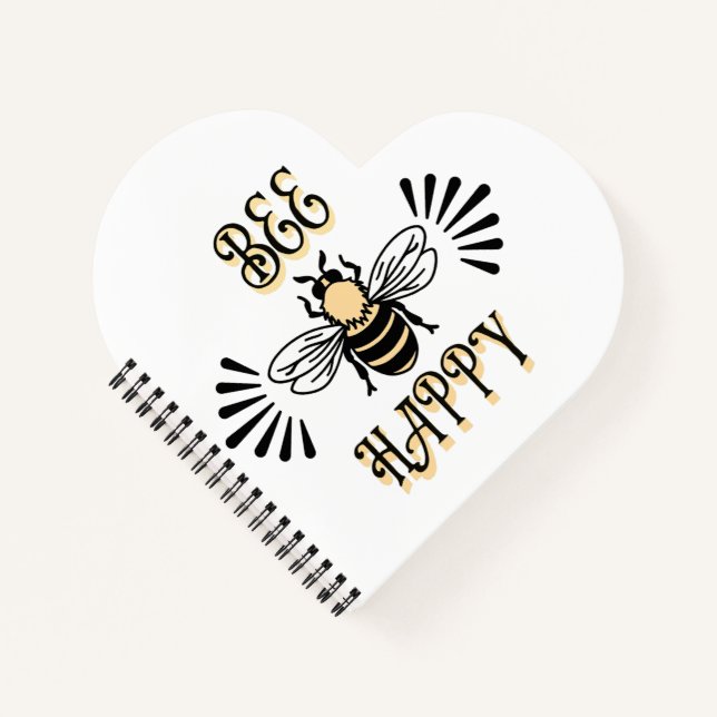 Bee Happy | Vintage Colours Honey Bee Notebook (Front)