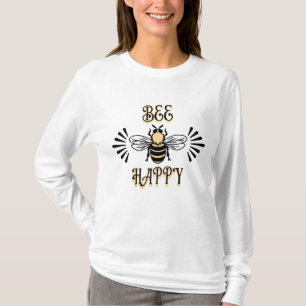 Bee Happy Vintage Colours Honey Bee T-Shirt