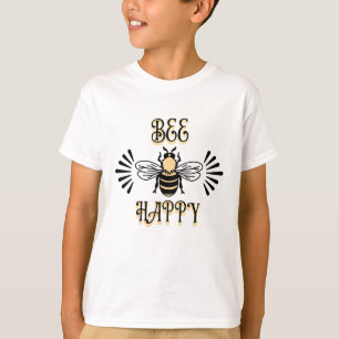 Bee Happy Vintage Colours Honey Bee T-Shirt