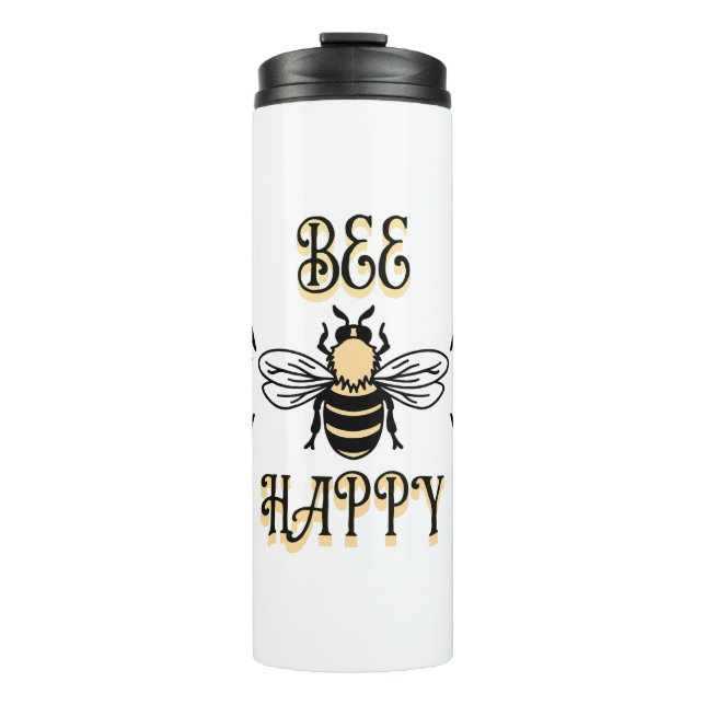 Bee Happy | Vintage Colours Honey Bee Thermal Tumbler (Front)