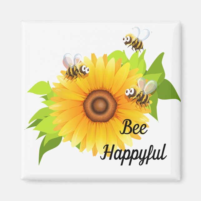 Bee Happyful Magnet (Front)