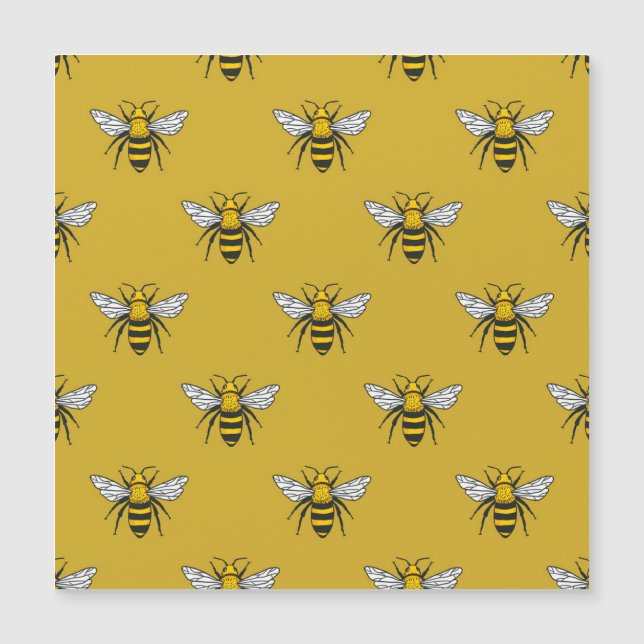 Bee Haven: Vintage Yellow Pattern (Front)