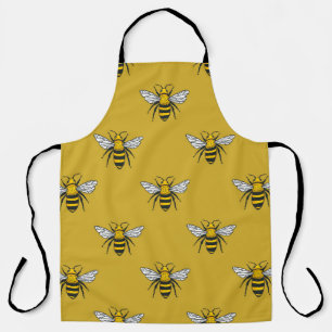 Bee Haven: Vintage Yellow Pattern Apron