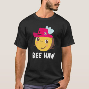 Bee Haw Vintage Cowgirl Bee Kids Girls Boys Wester T-Shirt