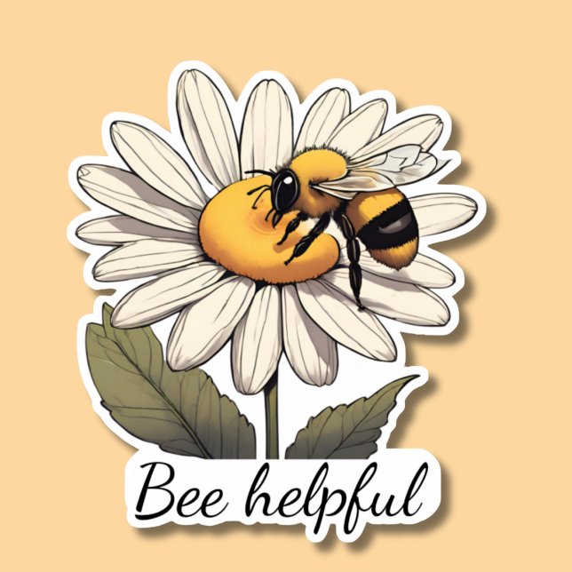 Bee Helpful Sweet Bumblebee on Daisy Waterproof  (Creator Uploaded)