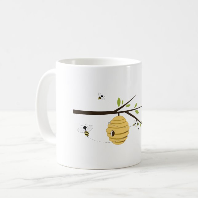 Bee Hive Coffee Mug (Front Left)
