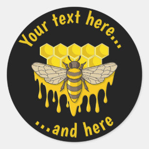 Bee Hive Honey Classic Round Sticker