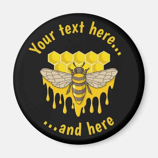 Bee Hive Honey Magnet (Front)