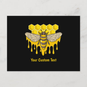 Bee Hive Honey Postcard