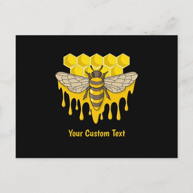 Bee Hive Honey Postcard (Front)