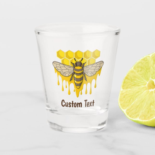 Bee Hive Honey Shot Glass (Front)