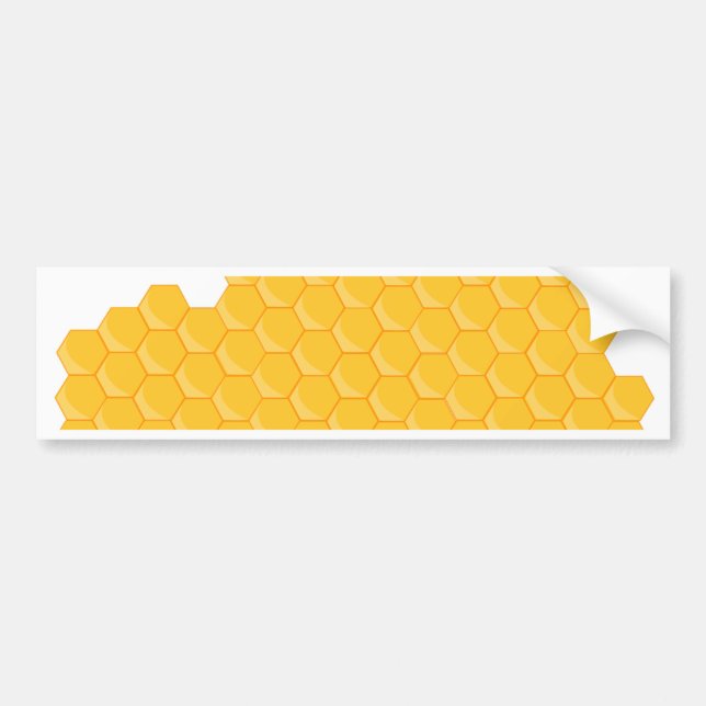Bee Hive Honeycomb Hexagon Pattern Bumper Sticker (Front)