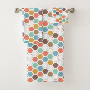 Bee Hive Module Pattern Bath Towel Set