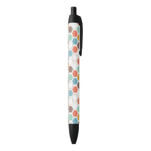 Bee Hive Module Pattern Black Ink Pen