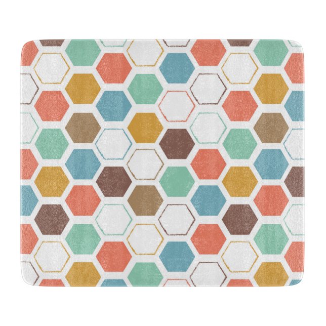 Bee Hive Module Pattern Cutting Board (Front)