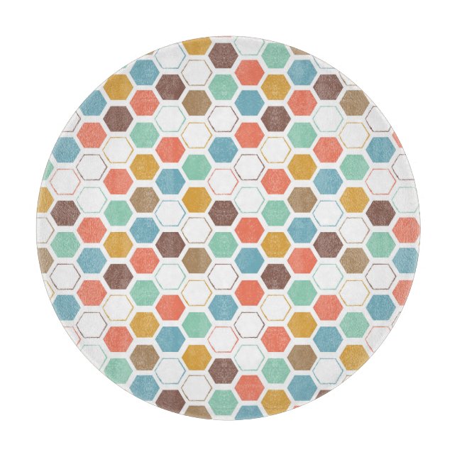 Bee Hive Module Pattern Cutting Board (Front)