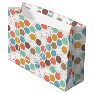 Bee Hive Module Pattern Large Gift Bag