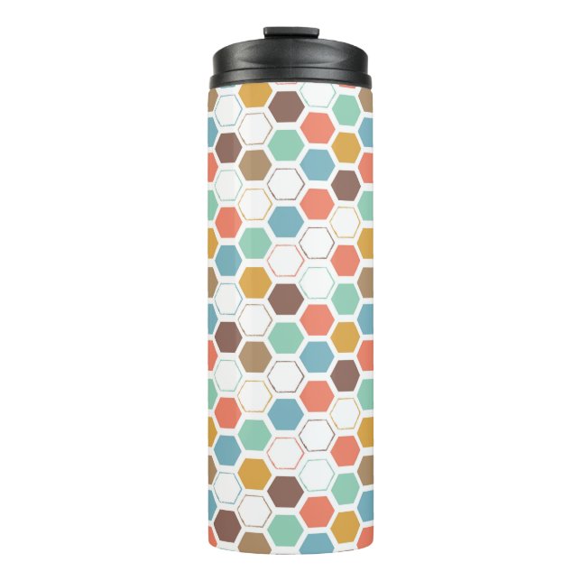 Bee Hive Module Pattern Thermal Tumbler (Front)
