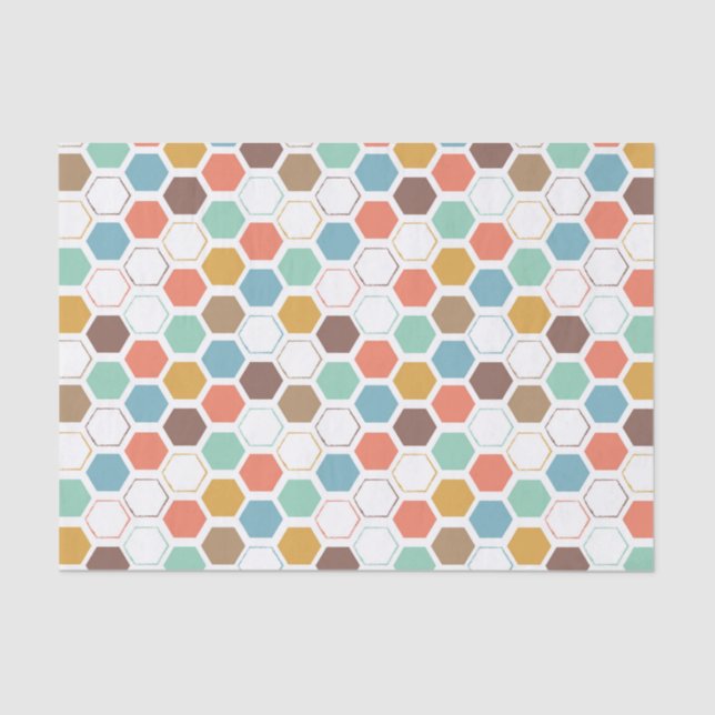 Bee Hive Module Pattern Tissue Paper (Front)