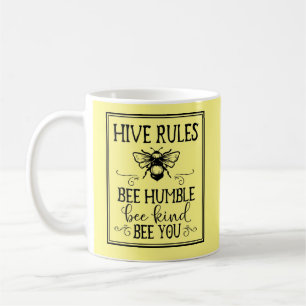 Bee Hive Rules Word Art Coffee Mug