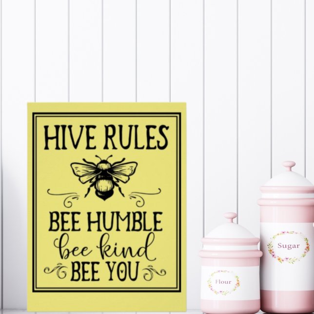 Bee Hive Rules Word Art Poster (Creator Uploaded)